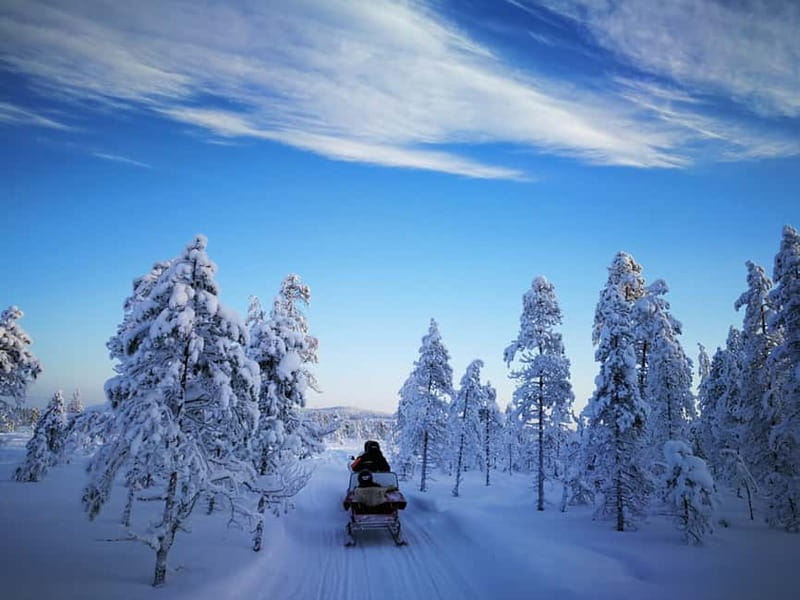 3-hour snowmobiling adventure in Levi - Crossing a Frozen Lake by Snowmobile