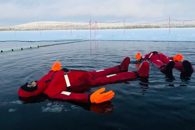 Arctic Day with Ice Fishing and Floating - Why ice floating makes this Rovaniemi day different