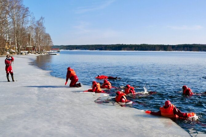Arctic Ice floating in Puumala - Floating like a cork in icy water