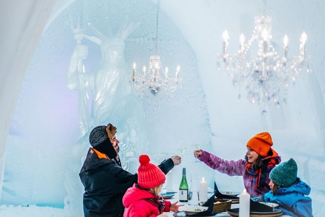Arctic Snow Castle Visit with Lappish Dinner - Small Group Tour - A quiet pause in the ice chapel