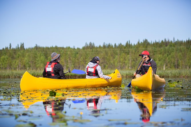Authentic Reindeer Farm and Canoe Experience from Rovaniemi - Meeting reindeer in an enclosed forest area