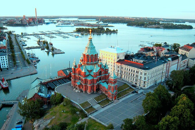 CITY Tour with Food Tasting in Helsinki - Uspenski Cathedral completes the architectural contrast