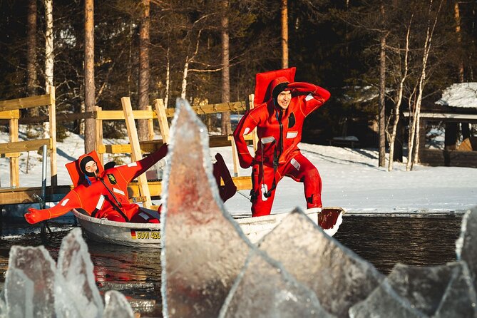 Daytime Arctic Ice-Floating in Rovaniemi, Small-Group - Snow and ice depend on the month