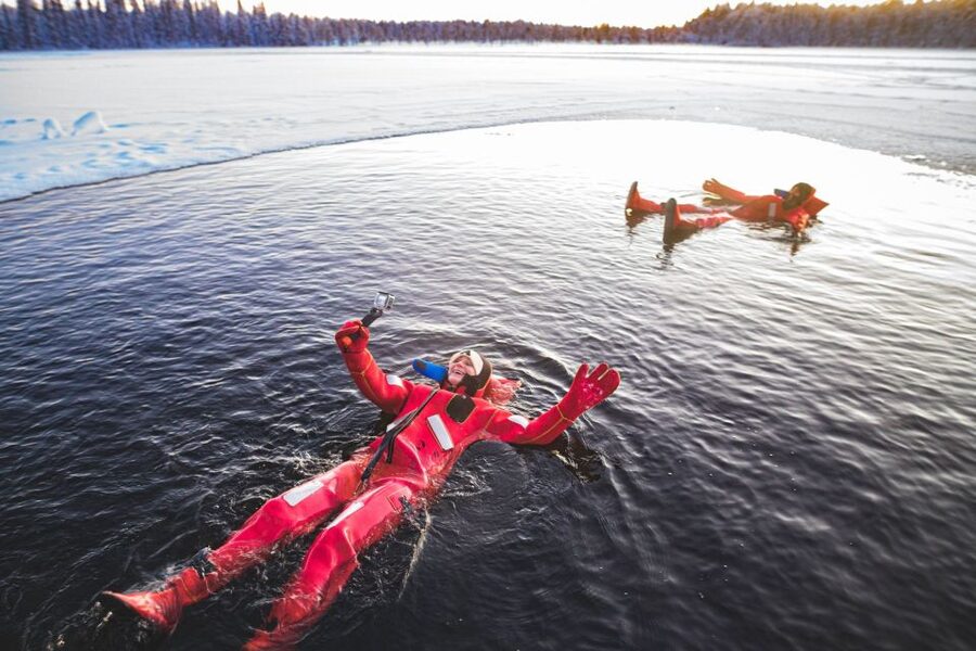 Daytime Ice Floating Rovaniemi, Frozen Lake Experience - Guide quality and safety