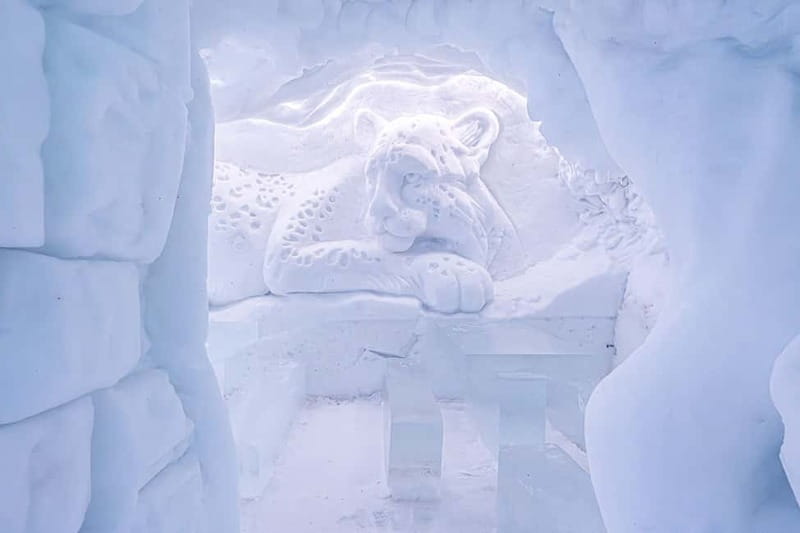Entrance tickets to Snowman World and Snow Restaurant Dinner - Ice skating, tubing, and snow sculptures