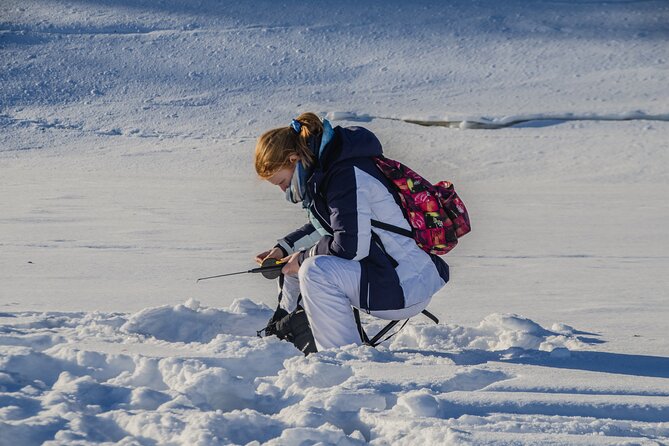 First Ice Fishing Experience in Rovaniemi - A Frozen Lake Beyond Rovaniemi