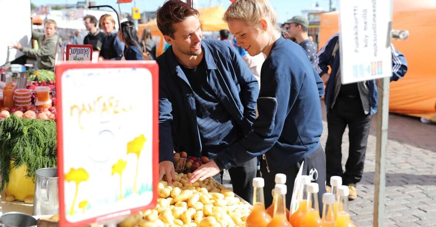 FOOD Tour with Rooftop Bar Visit in Helsinki - Jugend Hall begins the food story