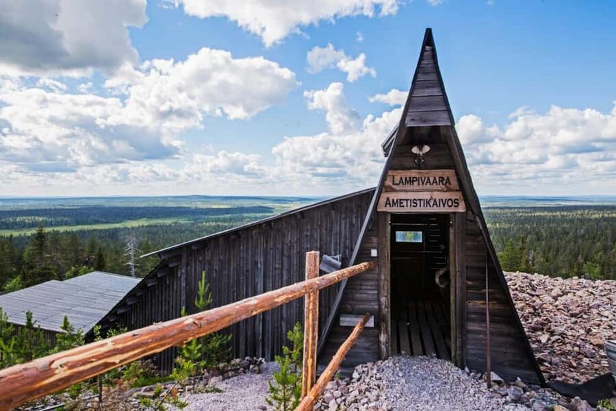 From Rovaniemi: EXCURSION TO THE AMETHYST MINE IN LUOSTO - Riding Up the Hill in Winter
