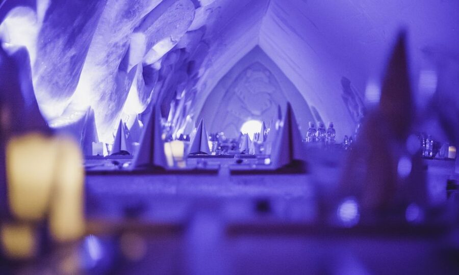 From Rovaniemi: SnowHotel Visit with Ice Restaurant Dinner - Touring the Ice Rooms