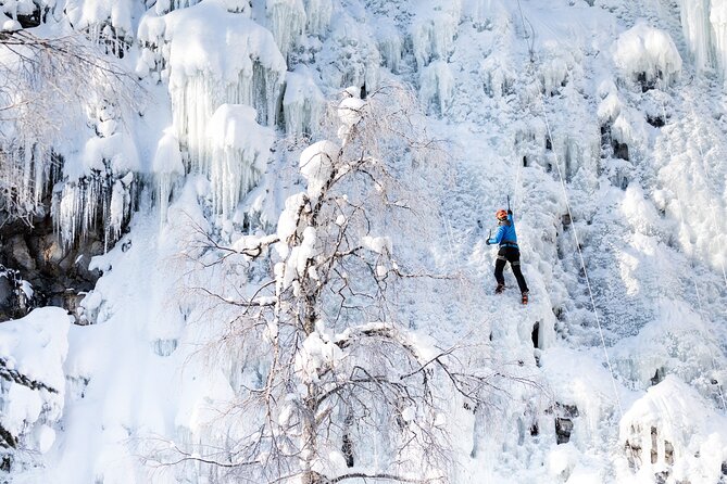 Half-Day Premium Ice Climbing in Pyhä Lapland - Frozen climbing at Tajukangas