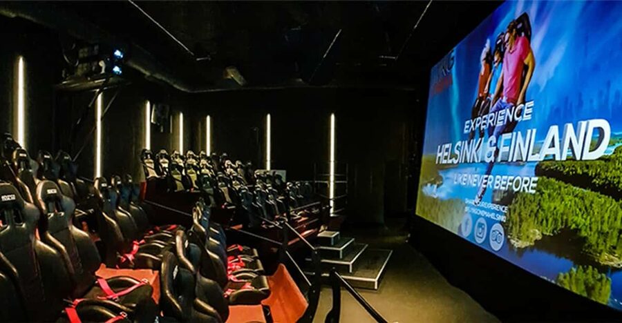 Helsinki: 4D Flying Cinema Tour of Helsinki Tickets - What happens inside the white wooden building