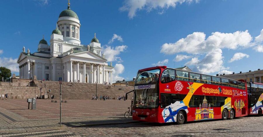 Helsinki: City Sightseeing Hop-On Hop-Off Bus Tour - Follow the harbor toward Olympia Terminal and Kaivopuisto