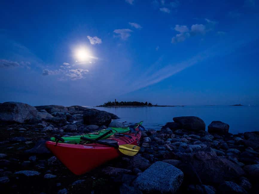 Helsinki: Midnight Sun Kayaking Tour with Campfire - Equipment, clothing, and comfort