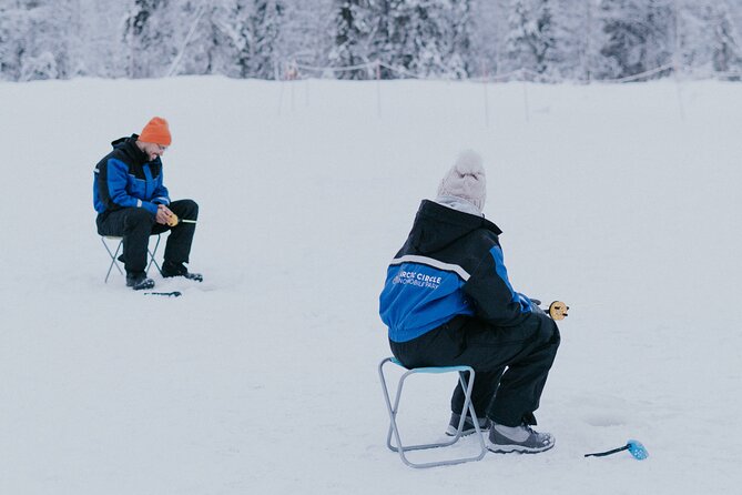 Ice Fishing by Snowmobile in Levi - From Levi pickup to the Arctic Circle Snowmobile Park