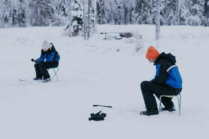 Ice Fishing by Snowmobile in Levi - Families, children, and group size