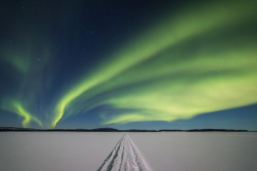 Ivalo: Lake Inari Northern Lights Tour w/ Reindeer & Dinner - Tina and Tapio’s island setting