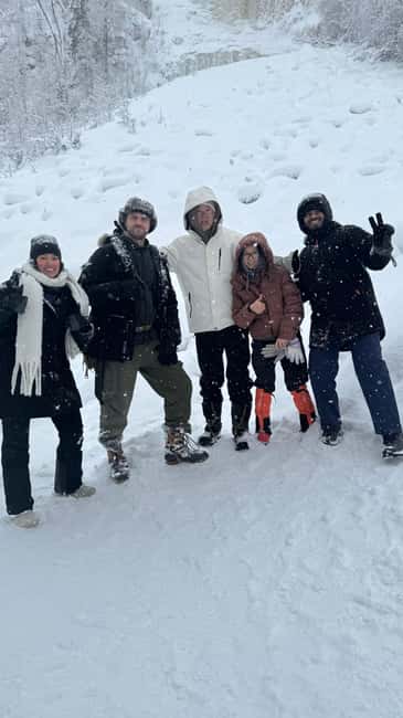 Korouoma Canyon Frozen Waterfalls Hike & Private Teepee BBQ - The Rovaniemi pickup keeps the day simple
