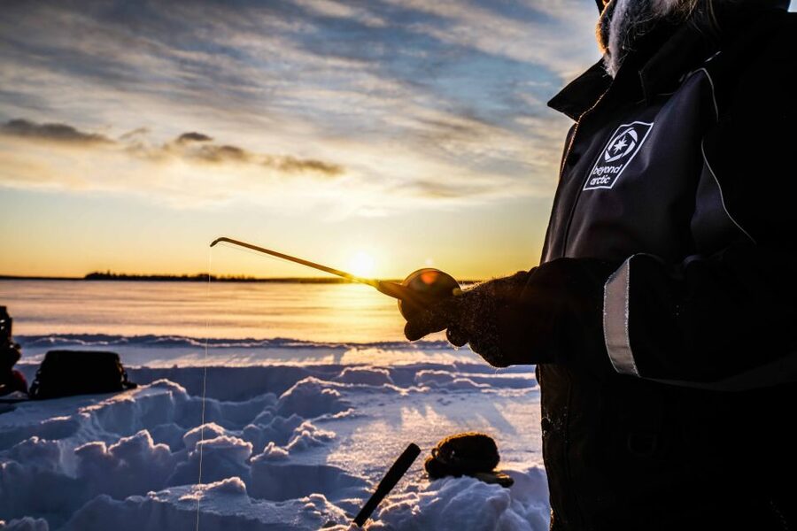 Levi: Ice Fishing on a Frozen Lake - Crossing Levi’s winter edge to the frozen lake
