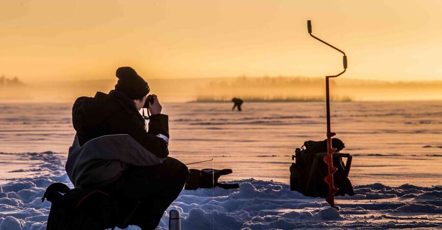 Levi: Ice Fishing on a Frozen Lake - Why the frozen lake works for photography