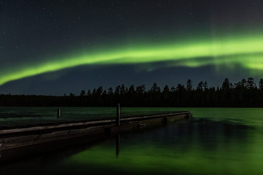 Levi: Ice Floating and Northern Lights Tour - Putting on the rescue suit without losing your nerve