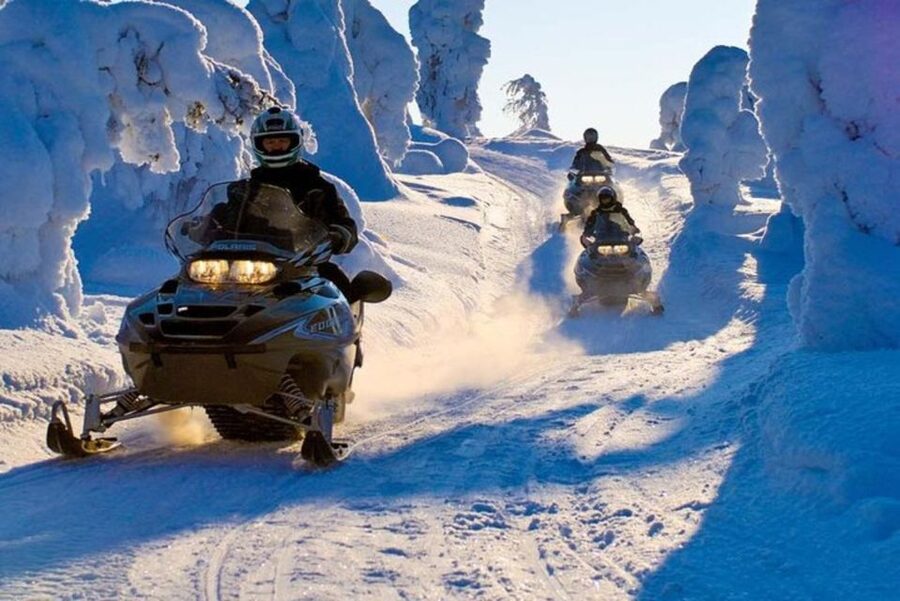 Levi: Lapland Family Snowmobile Safari - The adult snowmobile ride through Lapland