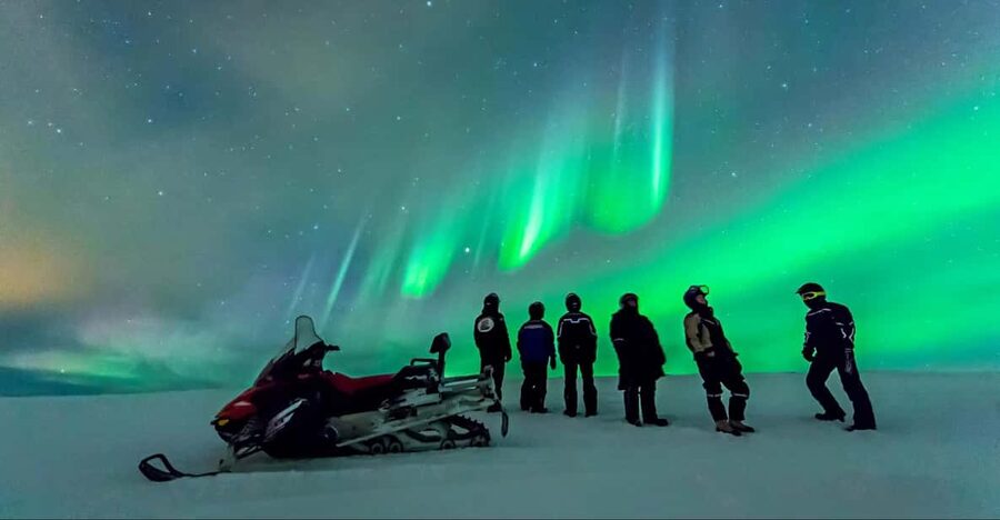 Levi: Northern Lights Snowmobile Safari and Campfire Picnic - Leaving Levi for a night in the Arctic forest