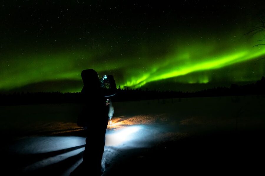 Levi: Northern Lights Tour by Minivan - The first stop: stars, snow, and patience