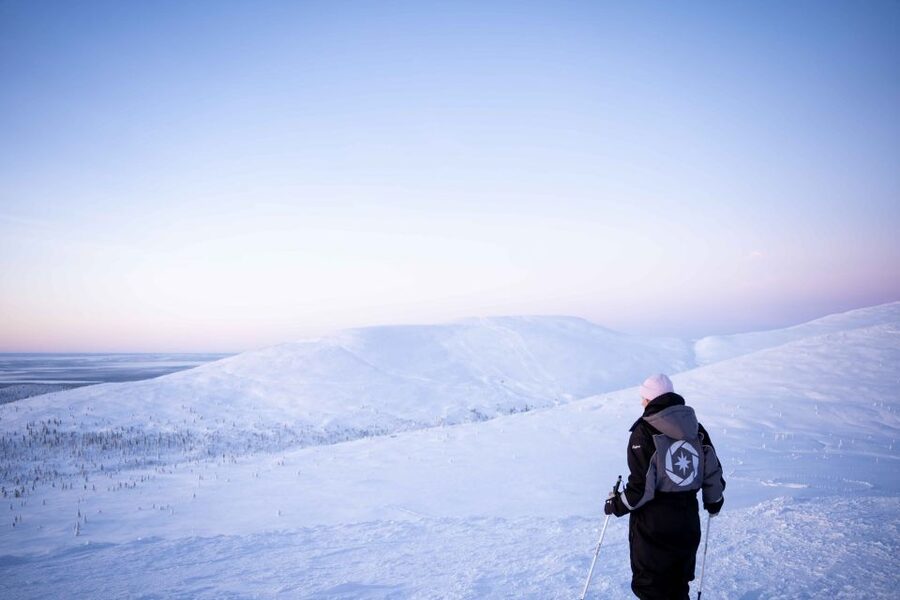 Levi: Snowshoe Adventure in the Wilderness - Finding your own route through the snow