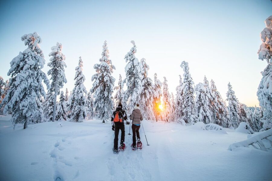 Levi: Snowshoe Adventure in the Wilderness - The campfire break in the middle of the walk