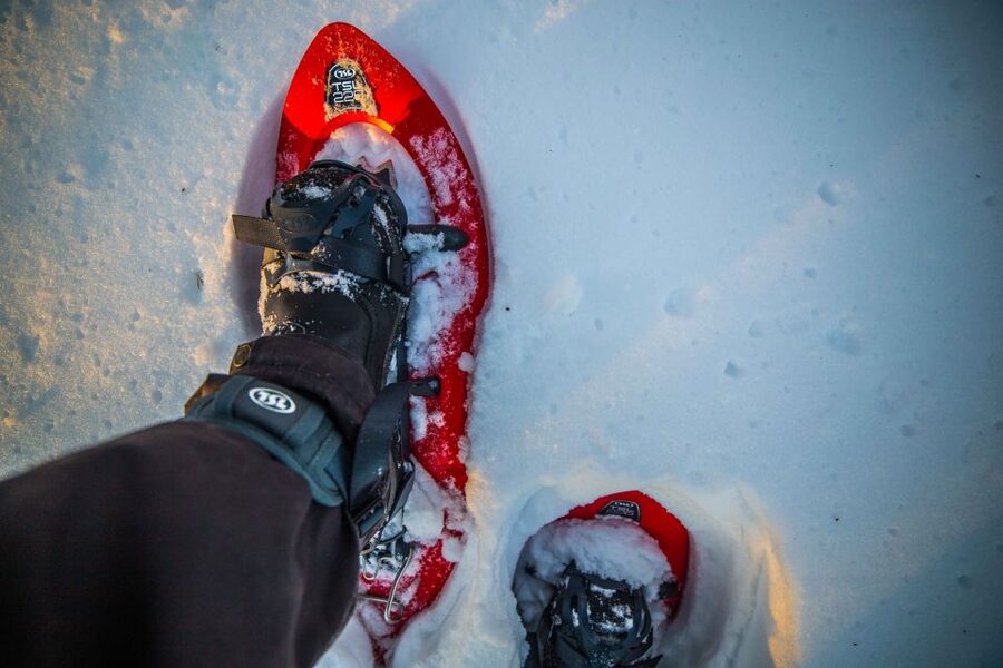 Levi: Snowshoe Adventure in the Wilderness - Getting used to snowshoes and poles