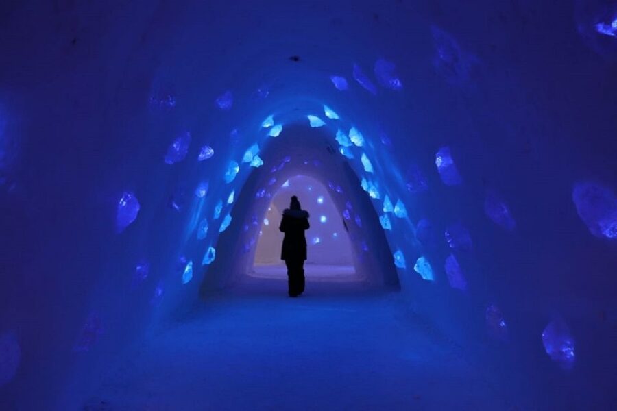 Levi: Trip to Lapland Snow Village with Entry Tickets - The chapel, sculptures, and ice slide