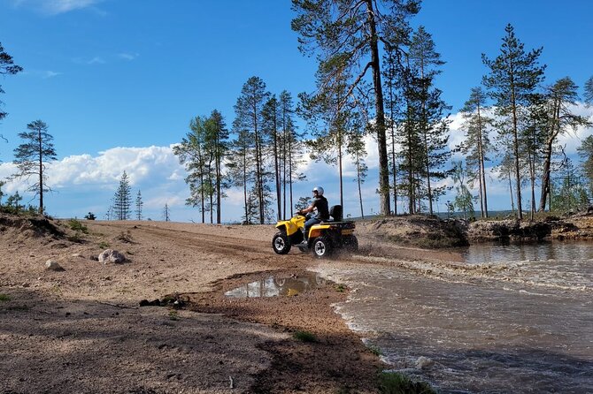 Midnight Sun ATV Ride During the Golden Hour from Rovaniemi - Learning to handle the ATV