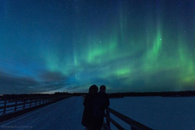 Northern lights hunting with car - Leaving Luosto or Pyhätunturi after dark