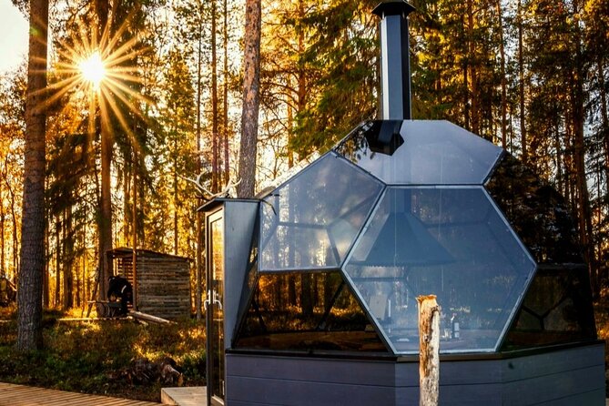 Private Glass Igloo Dinner on the Shore of Frozen Lake - Snow scooters, Santa Claus, and family appeal