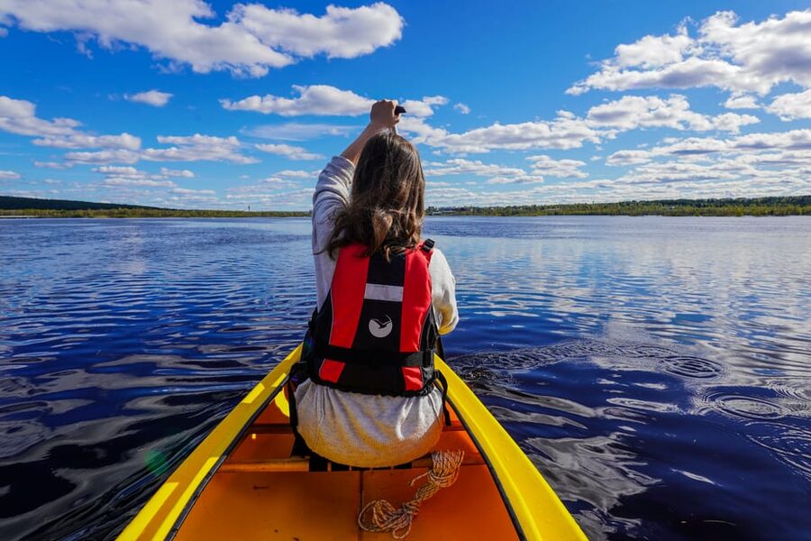 Rovaniemi: All-Day Canoe Adventure - Quiet water, rocky passages, and Arctic scenery