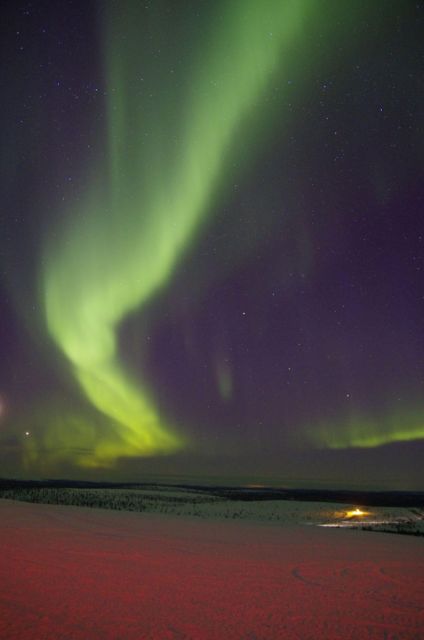 Rovaniemi: Aurora Hunting Tour with Photography by Van - Leaving Rovaniemi in a small van