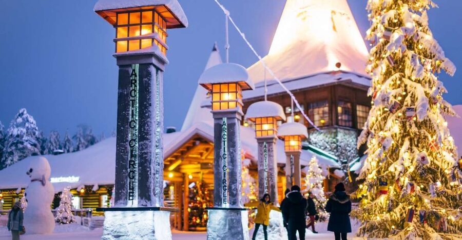 Rovaniemi: Meet Santa Claus, Reindeer Sleigh Ride & Huskies - Pickup in Rovaniemi and the ride to Santa Claus Village