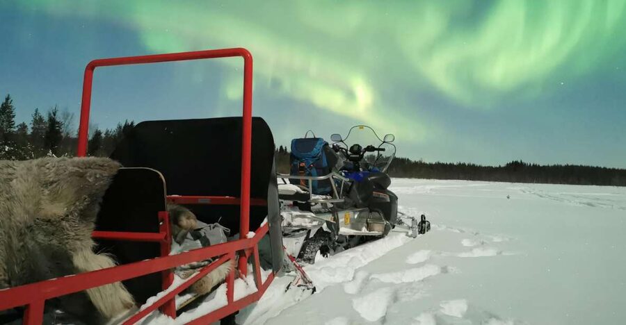 Rovaniemi: Northern Lights Sledge Ride - The two-hour sledge route