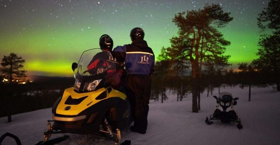 Rovaniemi: Northern Lights Snowmobile Hunt - Leaving Rovaniemi for the Arctic Circle night