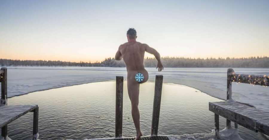 Rovaniemi: Sauna & Ice Swimming Tour with Dinner and Aurora - A Finnish sauna beside an Arctic lake