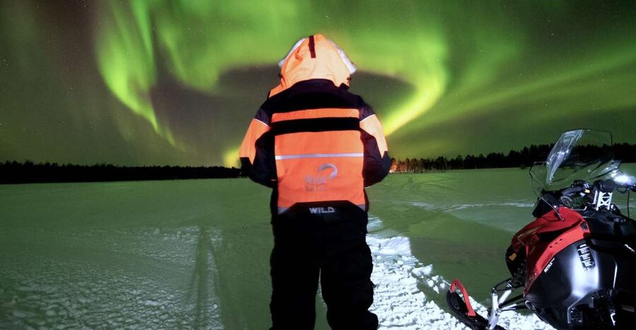 Rovaniemi: Search for Northern Lights Snowmobiling Trip - Sharing a snowmobile or riding solo