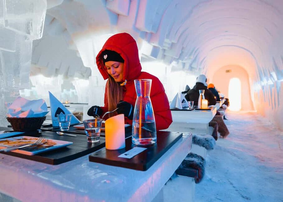Rovaniemi: Snow Hotel Tour and Ice Restaurant Dinner - The ride from Rovaniemi to the snow hotel