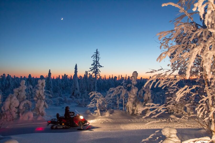 Rovaniemi: Snowmobile Safari & Campfire Evening Escape - One hour out, then one hour back