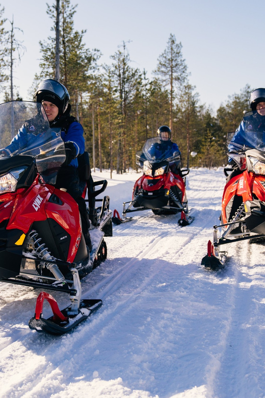 Rovaniemi: Snowmobile Safari into the Wilderness - Crossing frozen marshlands and open stretches