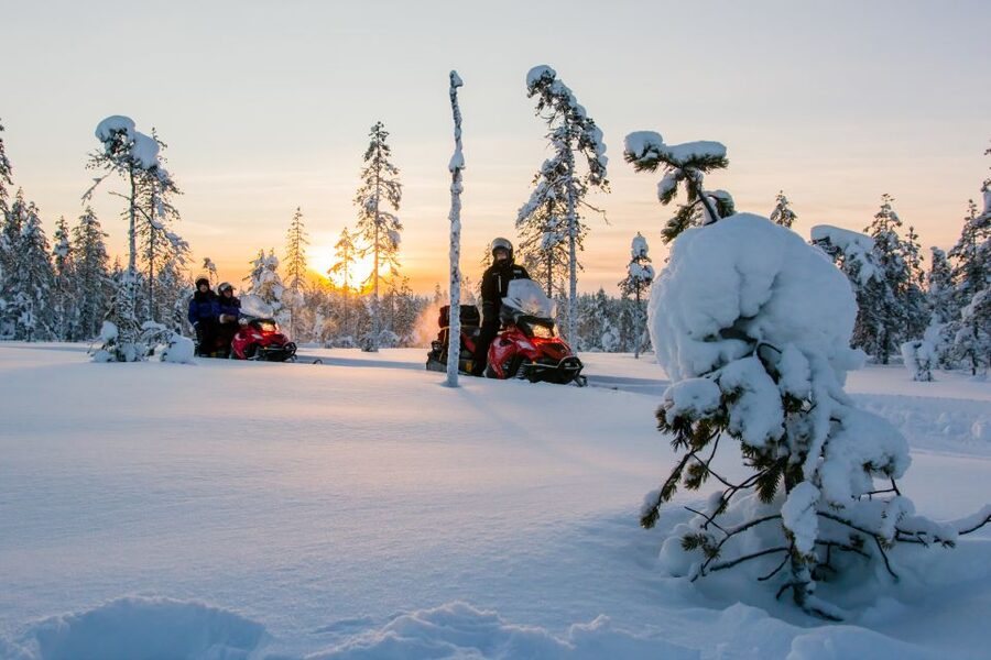 Rovaniemi: Snowmobile Safari to a Reindeer Farm - From Koskikatu 9 to the frozen trails