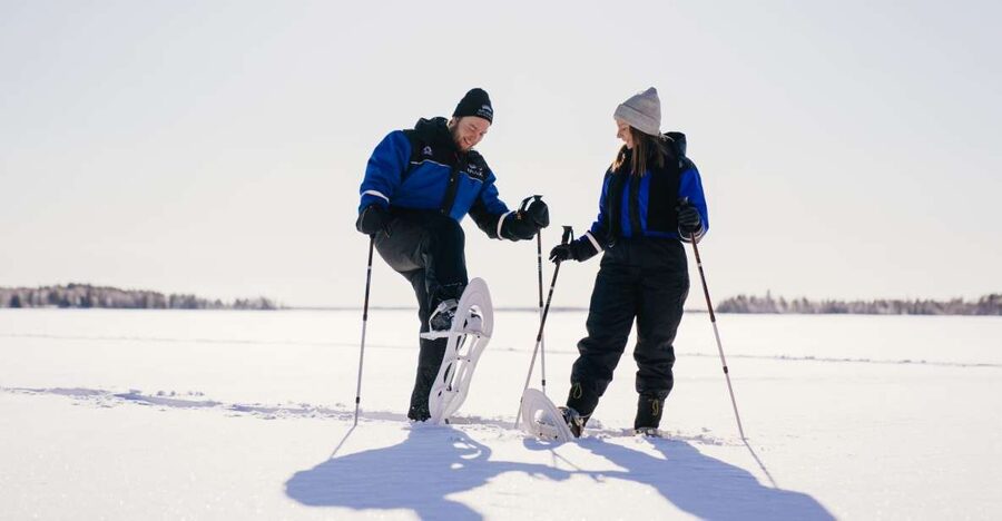 Rovaniemi: Snowshoe Walk to The Arctic Nature - Getting fitted for snowshoes and winter gear