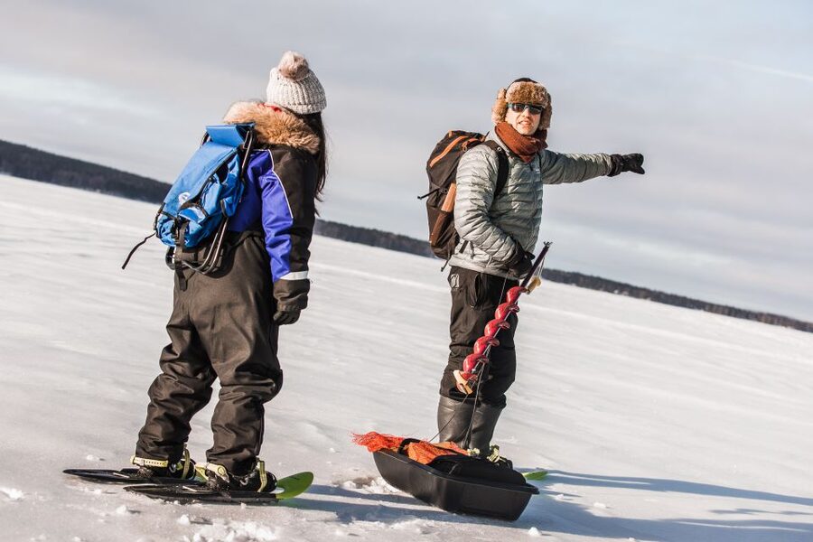 Rovaniemi: Winter Wilderness Snowshoeing Trip - Learning the snowshoe basics