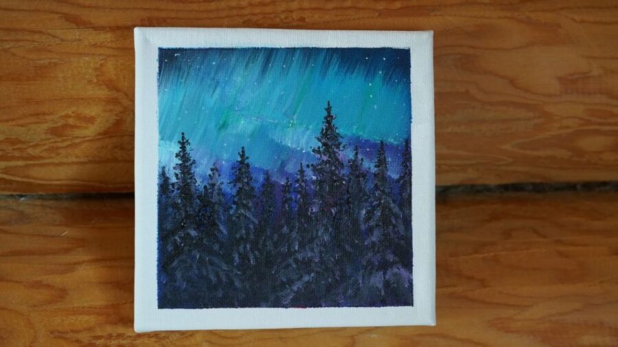 Rovaniemi: Workshop - Aurora painting - Entering a traditional Lapland house