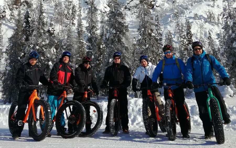 Ruka: Guided fatbike safari - Riding Ruka’s snowy trails by fatbike