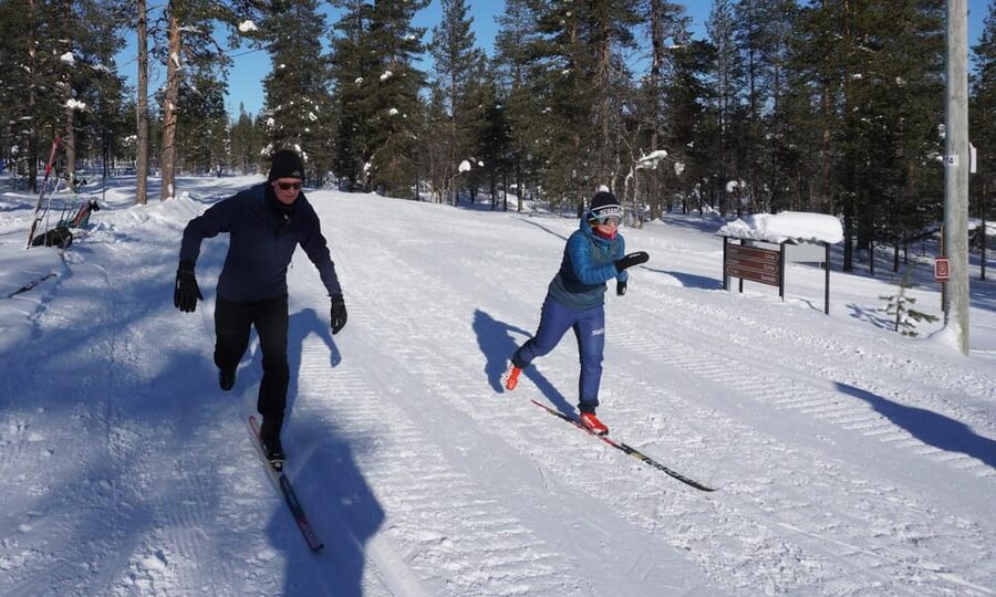 Saariselkä: Cross-Country Ski Lesson - Your first movements on the ski track